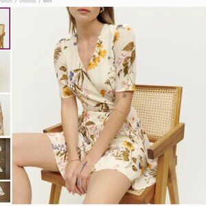 Reformation Floral Print Lucky Mini Dress Size: L